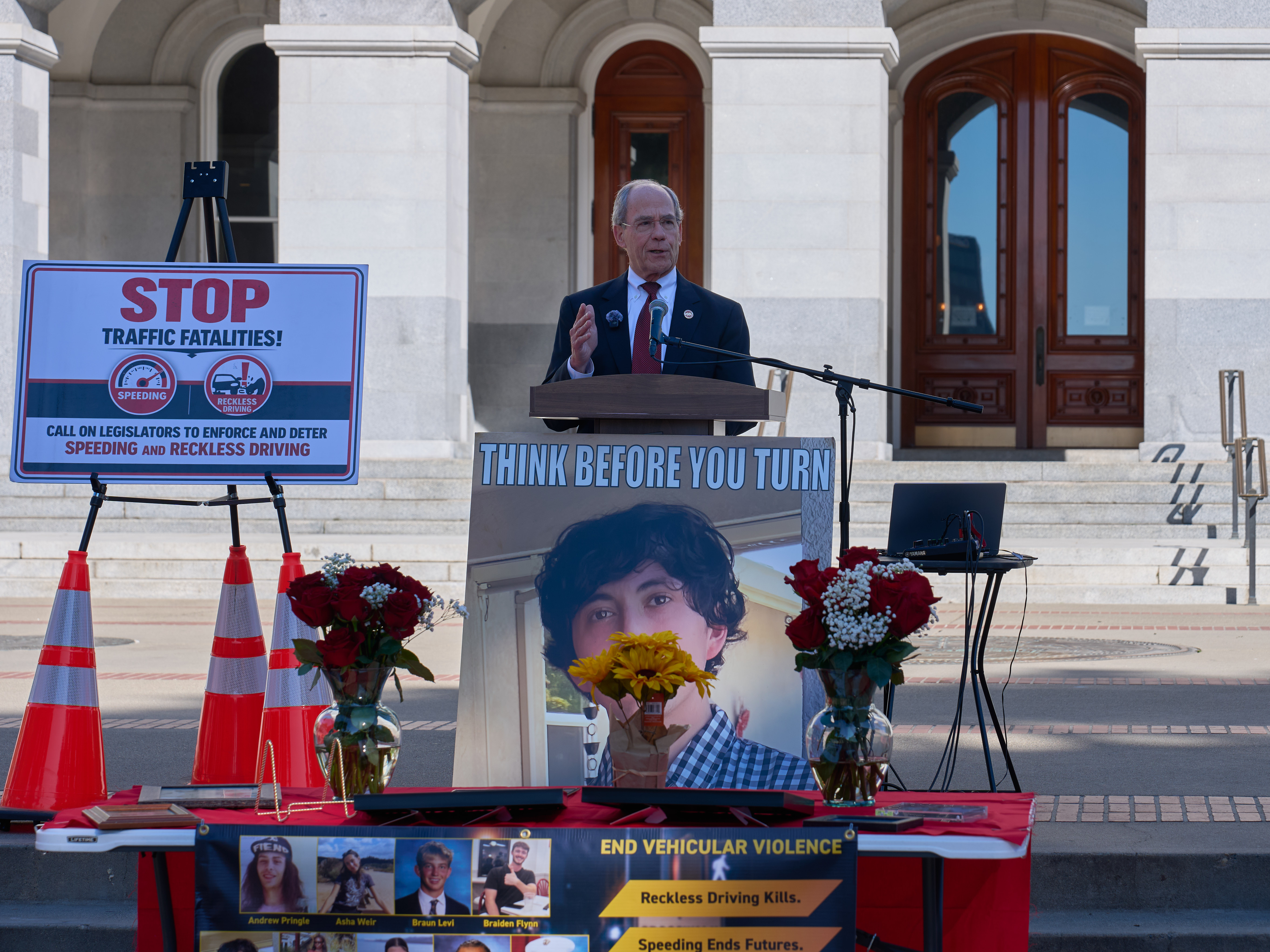 Senator Niello attends the Justice for Conner vigil at the Capitol on April 23, 2026