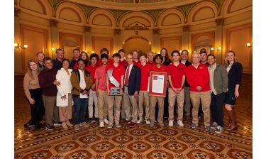 Jesuit High School Cross Country Team and Coach Walt Lange