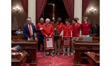 Jesuit High School Cross Country Team and Coach Walt Lange