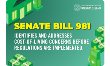 SB 981 – Affordability Assessment for Major Regulations