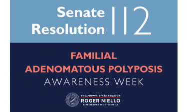 California State Senate Celebrates the Familial Adenomatous Polyposis Awareness Week