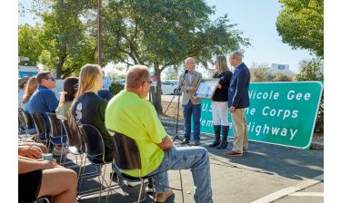Sgt. Nicole Gee Memorial Highway Sign Installation